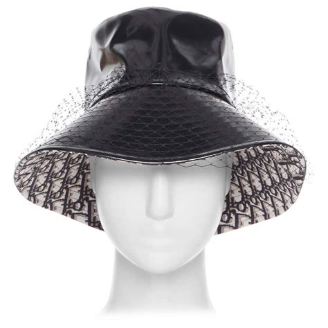 dior leather hat